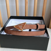 PRADA 25S BELT 15 MM IN BROWN SUEDE 541737