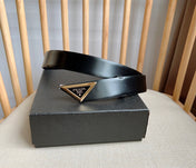 PRADA 25S BELT 33 MM IN BLACK CALFSKIN 551858