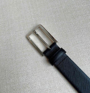 PRADA 25S BELT 30 MM IN BLACK CALFSKIN 585794