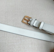 PRADA 25S BELT 25 MM IN WHITE CALFSKIN 585797