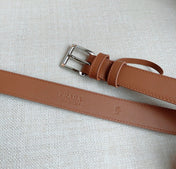 PRADA 25S BELT 25 MM IN BROWN CALFSKIN 585798