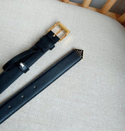 PRADA 25S BELT 25 MM IN BLACK CALFSKIN 585801