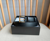 PRADA 25S BELT 25 MM IN BLACK CALFSKIN 585801