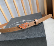 PRADA 25S BELT 15 MM IN BROWN CALFSKIN 598407