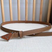 PRADA 25S BELT 15 MM IN BROWN CALFSKIN 598407