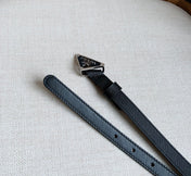 PRADA 25S BELT 15 MM IN BLACK CALFSKIN 598409