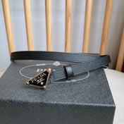 PRADA 25S BELT 15 MM IN BLACK CALFSKIN 598410
