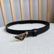PRADA 25S BELT 15 MM IN BLACK CALFSKIN 598410