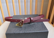 PRADA 25S BELT 15 MM IN RED CALFSKIN 598411