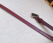 PRADA 25S BELT 15 MM IN RED CALFSKIN 598411