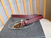 PRADA 25S BELT 15 MM IN RED CALFSKIN 598412
