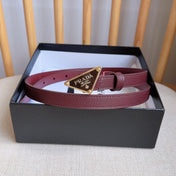 PRADA 25S BELT 15 MM IN RED CALFSKIN 598412