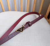 PRADA 25S BELT 15 MM IN RED CALFSKIN 598412