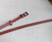 PRADA 25S BELT 10 MM IN REDDISH BROWN CALFSKIN 598368