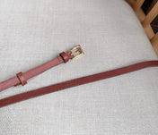 PRADA 25S BELT 10 MM IN REDDISH BROWN CALFSKIN 598369