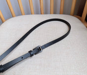 PRADA 25S BELT 10 MM IN BLACK CALFSKIN 598371