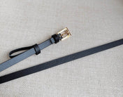 PRADA 25S BELT 10 MM IN BLACK CALFSKIN 598372