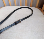 PRADA 25S BELT 10 MM IN BLACK CALFSKIN 598373