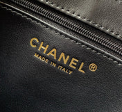 CC SMALL 20 KELLY SHOPPER BLACK MIX WHITE TWEED BRUSHED GOLD HARDWARE