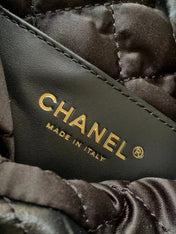 CC MINI 20 BAG IN BLACK SHINNY CALFSKIN WITH GOLD METAL