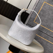 CHANEL 25S SHOPPING BAG 18 CM IN SILVER RHINESTONE-STUDDED