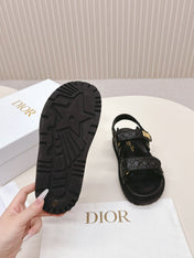 DIOR BACK-STRAP SANDALS 25S IN BLACK CALFSKIN