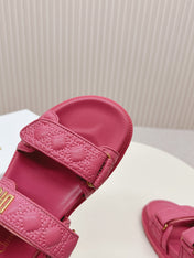 DIOR BACK-STRAP SANDALS 25S IN DARK PINK CALFSKIN