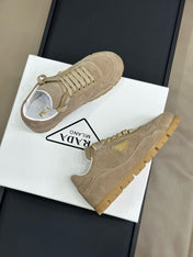PRA TRAIL FADED SUEDE SNEAKERS TORTILLA