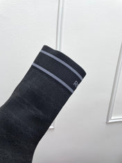 BELLE VIVIER SOCK LACQUERED BUCKLE ANKLE BOOTS IN BLACK PATENT CALFSKIN SOCK UPPER FABRIC