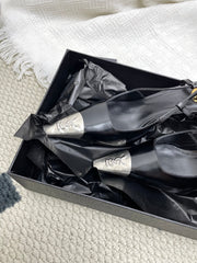 YSL 25S HIGH-HEEL SLINGBACKS 65 MM IN BLACK LAMBSKIN AND SILVER HARDWARE