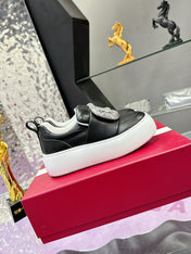 VIV' UP SNEAKERS IN BLACK CALFSKIN