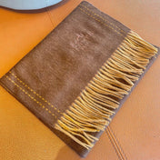 UNIE BRODEE GM MUFFLER IN CHOCOLATE BROWN CASHMERE