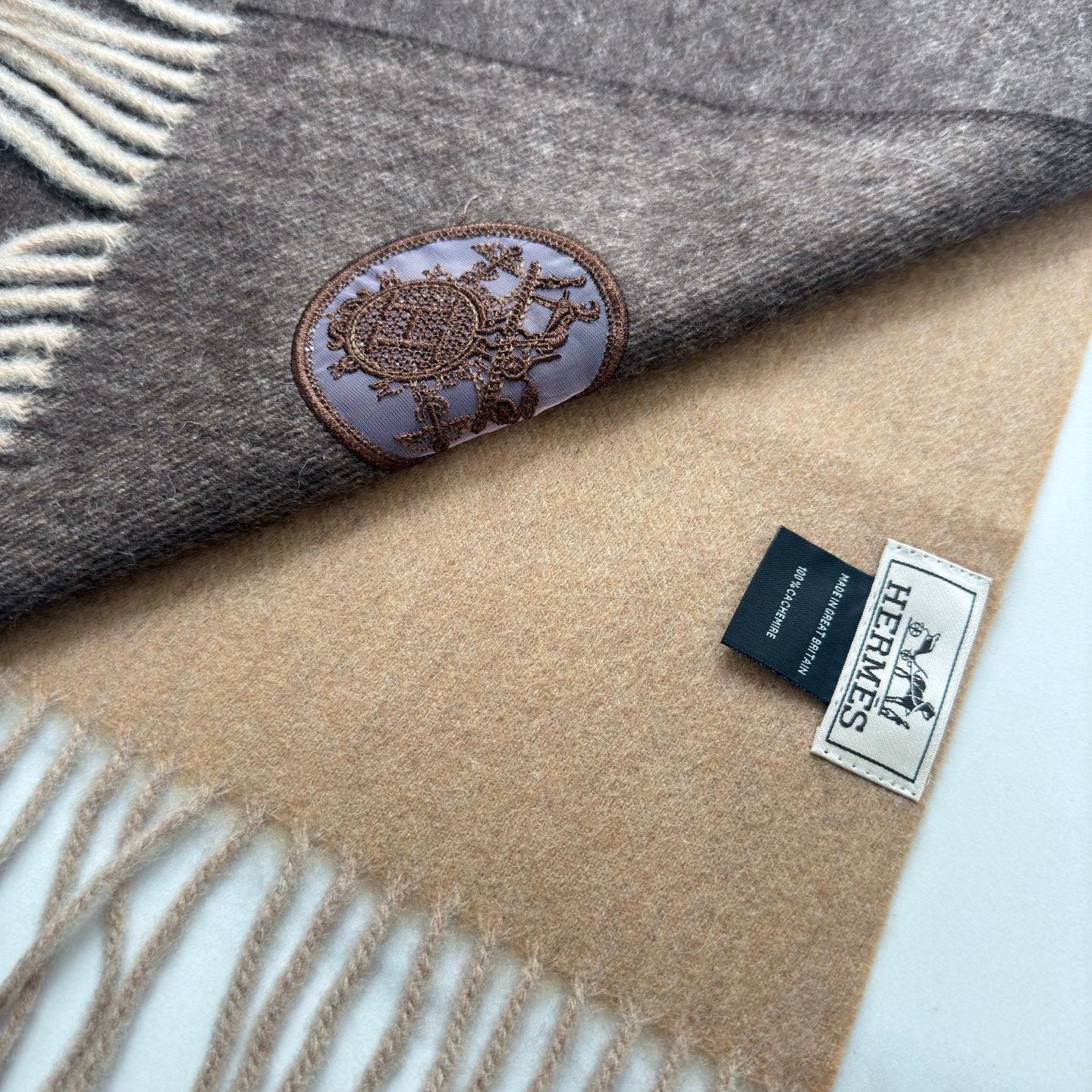 HERMES 25S SCARF 180 IN CASHMERE 854652