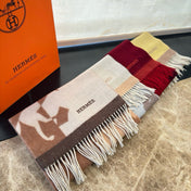 HERMES 25S SCARF 170 IN CASHMERE 854665