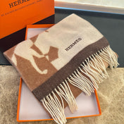 HERMES 25S SCARF 170 IN CASHMERE 854667