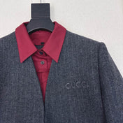Gucci Patchwork Suit Jacket Encora Red Cotton