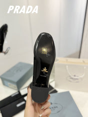 PRA NAPPA MARY JANE PUMPS GLOSSY BLACK LAMBSKIN