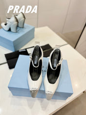 PRA BRUSHED PUMPS WHITE LAMBSKIN