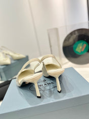 Pra Slingback Pumps 75 White Patent Leather