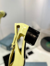 Pra Pumps 50 Square Sole Vanilla Patent Leather