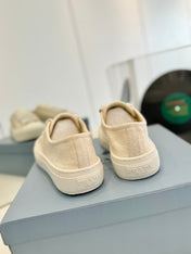 PRA PRINTED COTTON SNEAKERS BEIGE CANVAS