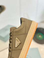 PRA DOWNTOWN PERFORATED SNEAKERS OLIVE CALFSKIN