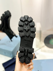 PRA MONOLITH BRUSHED LEATHER BOOTIES BLACK