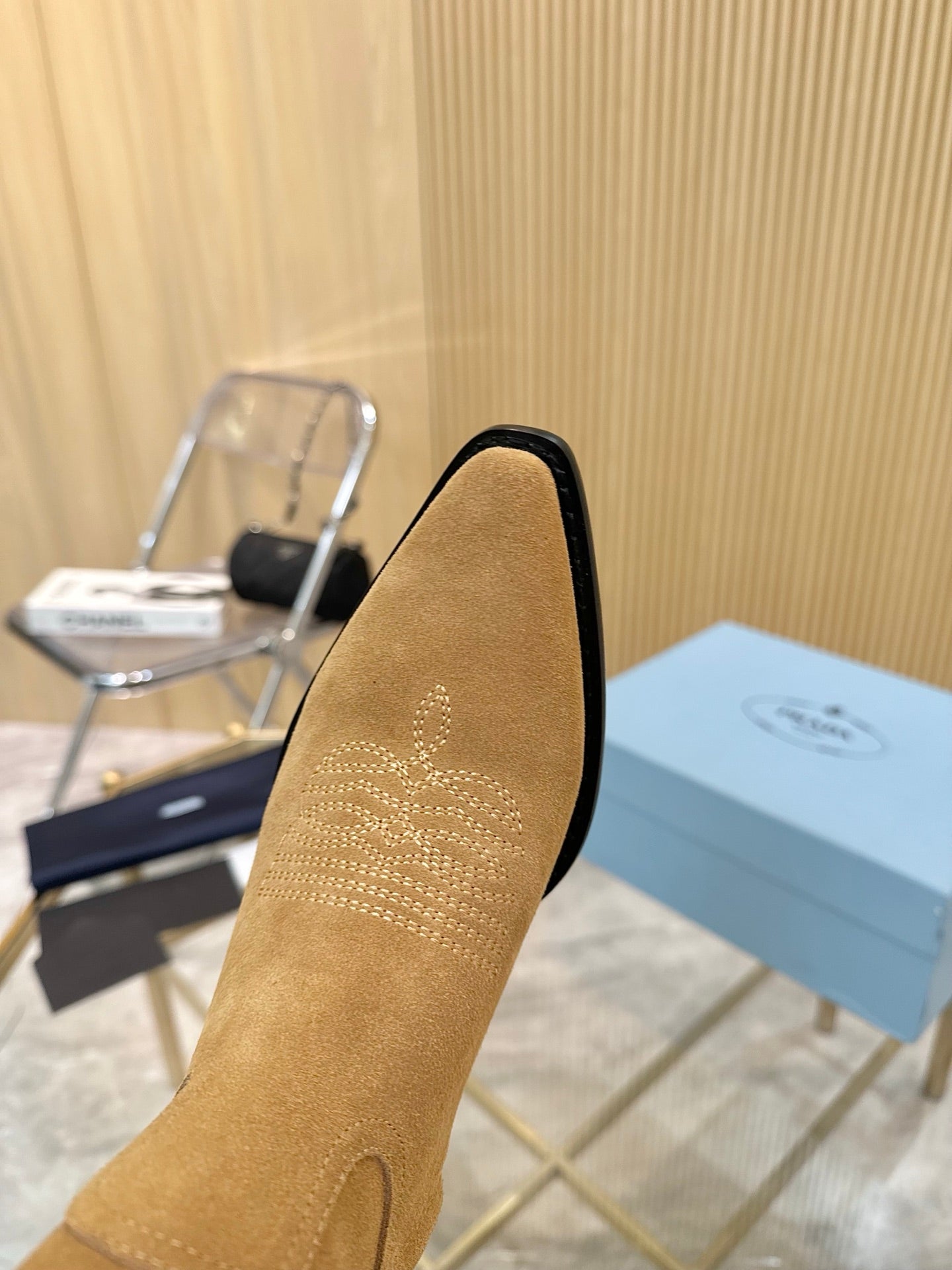 PRA ANKLE BOOTS IN TAN BROWN SUEDE