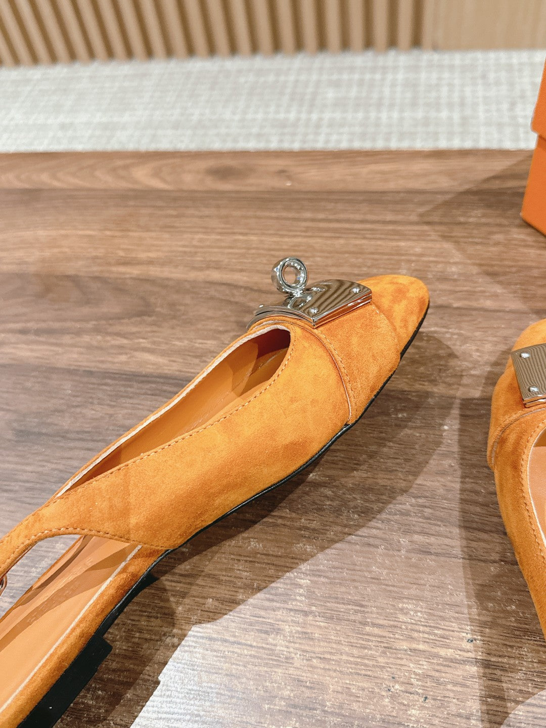 Innocente Slingback Suede Goatskin Orange