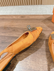 Innocente Slingback Suede Goatskin Orange