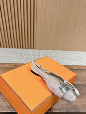 Innocente Slingback Suede Goatskin Light pink