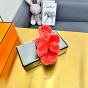 0RAN SHEARLING SANDALS RED PINK