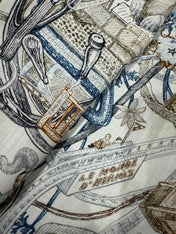 HERMES 25S SCARF 136 IN SILK CASHMERE 989707