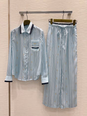 GUCCI LONG-SLEEVE SHIRT AND WIDE-LEG PANTS SET STYLE 15